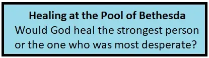 Jesus heals man at Pool of Bethesda