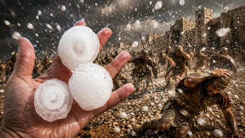 soldiers dodging hail