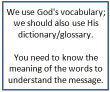 The Charcter of God and the Gospel Glossary